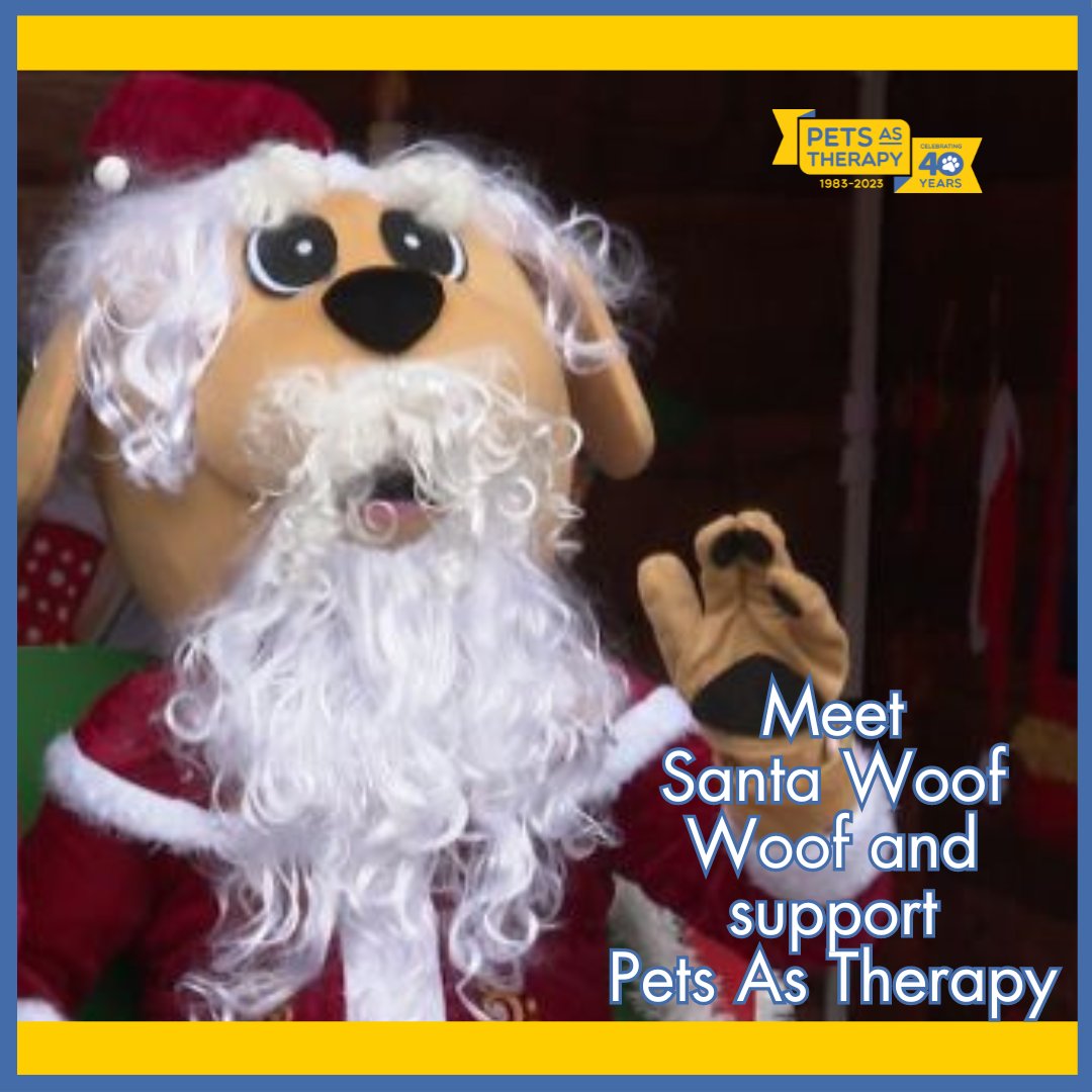 Santa’s Grotto is going ahead on Sunday Dec 10 at 11-3 at The Forum in Norwich. Our PAT #Volunteers will be at the grotto to welcome you and 'woof' you Merry Holidays. You can also get the chance to meet Santa Woof Woof!💛🐾#PetsAsTherapy #Norwich @TheForumNorwich