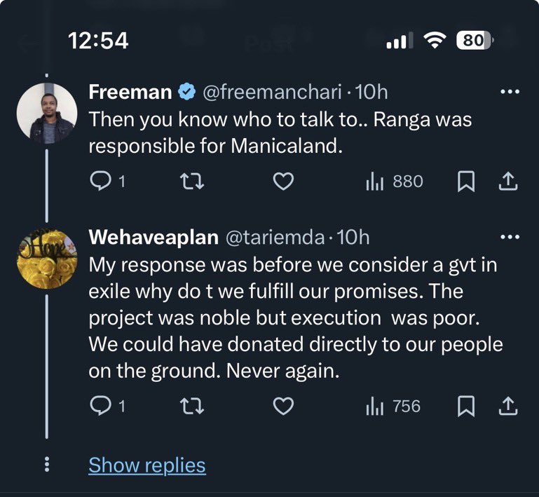 matigary's tweet photo. It’s a scandal folks. 

1/2 Mazizi are accusing Freeman Chari and his acolytes of stealing money they donated to the opposition CCC and refusing to account. 

Tshabangu was right when he said the structureless cabal was looting

A fool and his money shall soon part @LRuredzo https://t.co/C7atAEtoNS