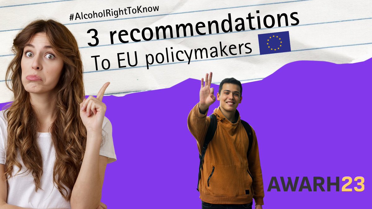 🇪🇺 EU policy makers: Ready to make a change? 
🌐Visit the AWARH website to discover our policy recommendations for a healthier Europe.
👉awarh.eu/#recommendatio…

#AlcoholRightToKnow