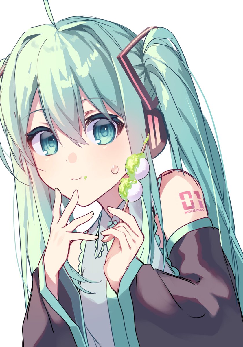 初音ミク「つまみ食いミクちゃん #初音ミク」|黒光りとまとのイラスト