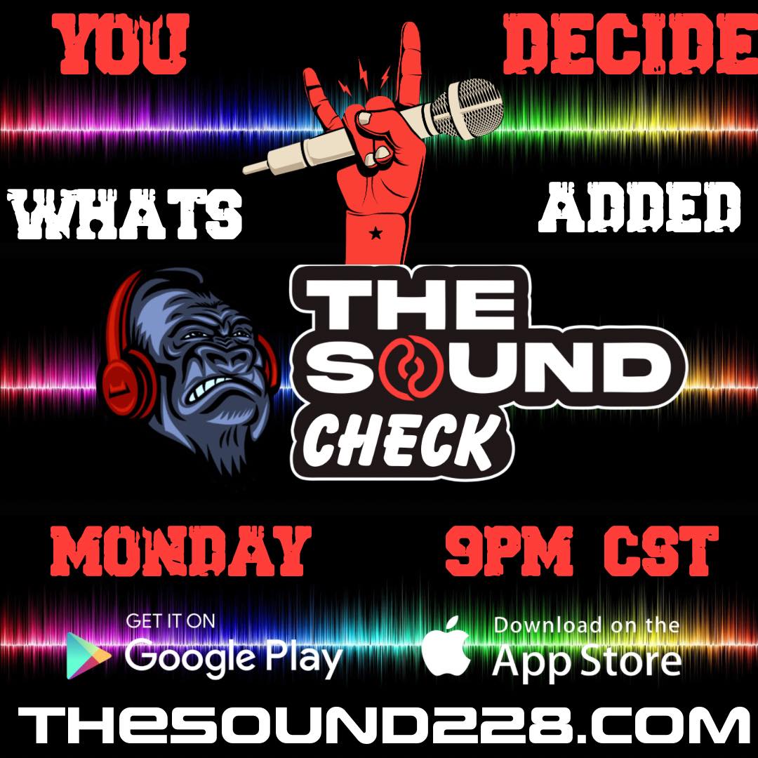 The Sound (@thesound228) on Twitter photo Tune in every Monday at 9pm CT for The Sound Check! <a href="/AbzWinterMusic/">Abz Winter</a> <a href="/PlasticB/">Plastic Barricades</a> <a href="/AMNESIAKband/">Amnesiak</a> <a href="/SerenasFire/">Brady</a> <a href="/FallsPetal/">The Petal Falls</a>, Rise the Phoenix, <a href="/_RadioAftermath/">Radio Aftermath</a> <a href="/SecularEra777/">Secular Era</a> <a href="/TheMetalByrds/">🇺🇸 Ͳհҽ ⱮҽէąӀ βվɾժʂ 🇬🇧</a> <a href="/endcoderocks/">End Code</a> <a href="/thedoveraffair/">the DoVeR aFFair</a>, Velour Fog, <a href="/leveltheplanet/">LEVEL The Planet</a>, Neocracy, and
5fifteen. #fanvoted Tune in every Monday at 9pm CT for The Sound Check! <a href="/AbzWinterMusic/">Abz Winter</a> <a href="/PlasticB/">Plastic Barricades</a> <a href="/AMNESIAKband/">Amnesiak</a> <a href="/SerenasFire/">Brady</a> <a href="/FallsPetal/">The Petal Falls</a>, Rise the Phoenix, <a href="/_RadioAftermath/">Radio Aftermath</a> <a href="/SecularEra777/">Secular Era</a> <a href="/TheMetalByrds/">🇺🇸 Ͳհҽ ⱮҽէąӀ βվɾժʂ 🇬🇧</a> <a href="/endcoderocks/">End Code</a> <a href="/thedoveraffair/">the DoVeR aFFair</a>, Velour Fog, <a href="/leveltheplanet/">LEVEL The Planet</a>, Neocracy, and
5fifteen. #fanvoted