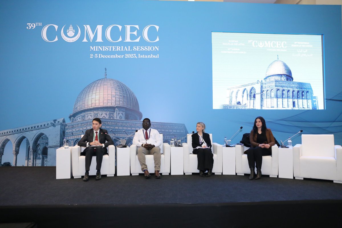 Mrs. İdil Burcu ÖZCAN, Deputy Head of Department, gave information about the COMCEC projects carried out by our Agency at the event titled 'COMCEC Project Support Program Member Country Experiences' which held within the margin of the COMCEC 39th Ministerial Session.