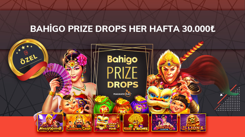 #Bahigo'da pazartesi - çarşamba arası Prize Drops oyunlarında oynayın, rastgele payınıza düşecek ödüllerden yararlanın. 30.000₺'lik ödül havuzuna şimdi katılın!