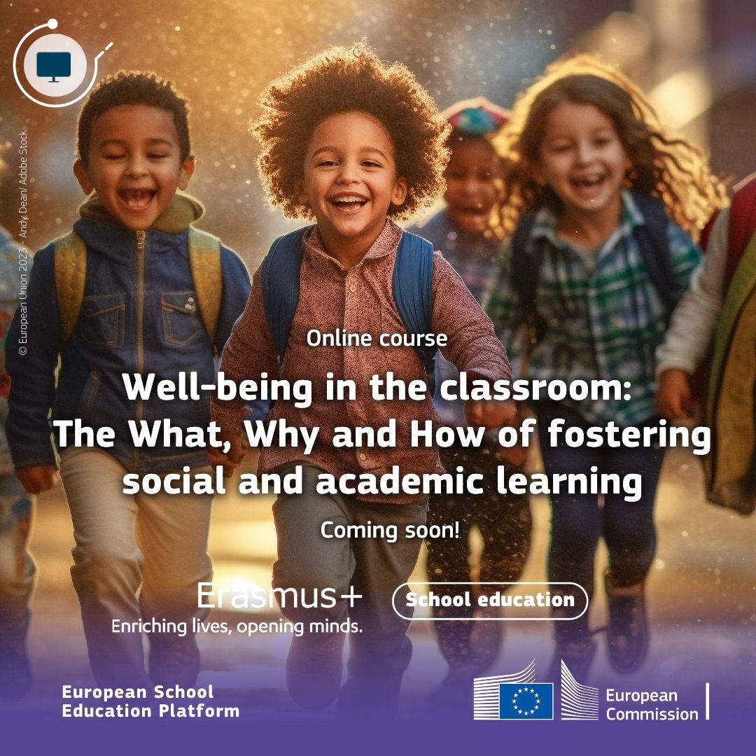 Enrol in this European School Education Platform short course to learn about all kinds of hands-on activities that you can implement to promote well-being in your classroom!

Starting soon! Enrol here 👉bit.ly/47pwgmf