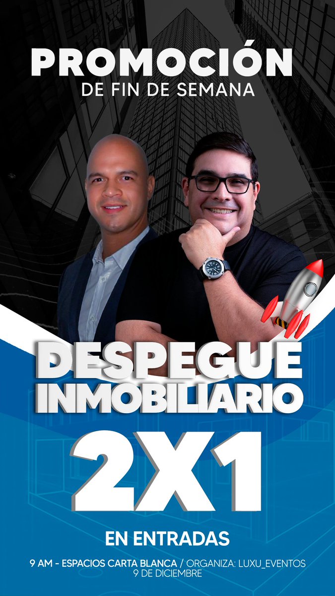 Tempocronologia's tweet photo. Es momento de disfrutar de esta magnífica promoción amigos de #SanCristobal 
Evento espectacular para los #Inmobiliarios con mi gran amigo Cesar Lopez y organizado por @Luxu_Eventos 
Reserva tus entradas por el whstasapp 0424‑7558614

Allí nos vemos https://t.co/8Nrj9Ypl0K