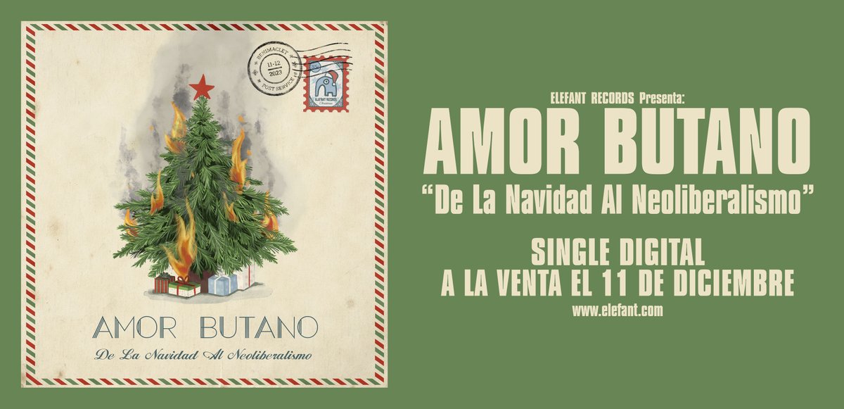 AMOR BUTANO "De La Navidad Al Neoliberalismo" Single Digital [*11-12-2023*]
Recuperamos esta canción de <a href="/AmorButano/">Amor Butano</a> para celebrar la Navidad. Un tema lleno de contrastes por lo dulce de los arreglos y lo ácido del texto 🎄🔥
PRE-SAVE: links.altafonte.com/3pplyoa
