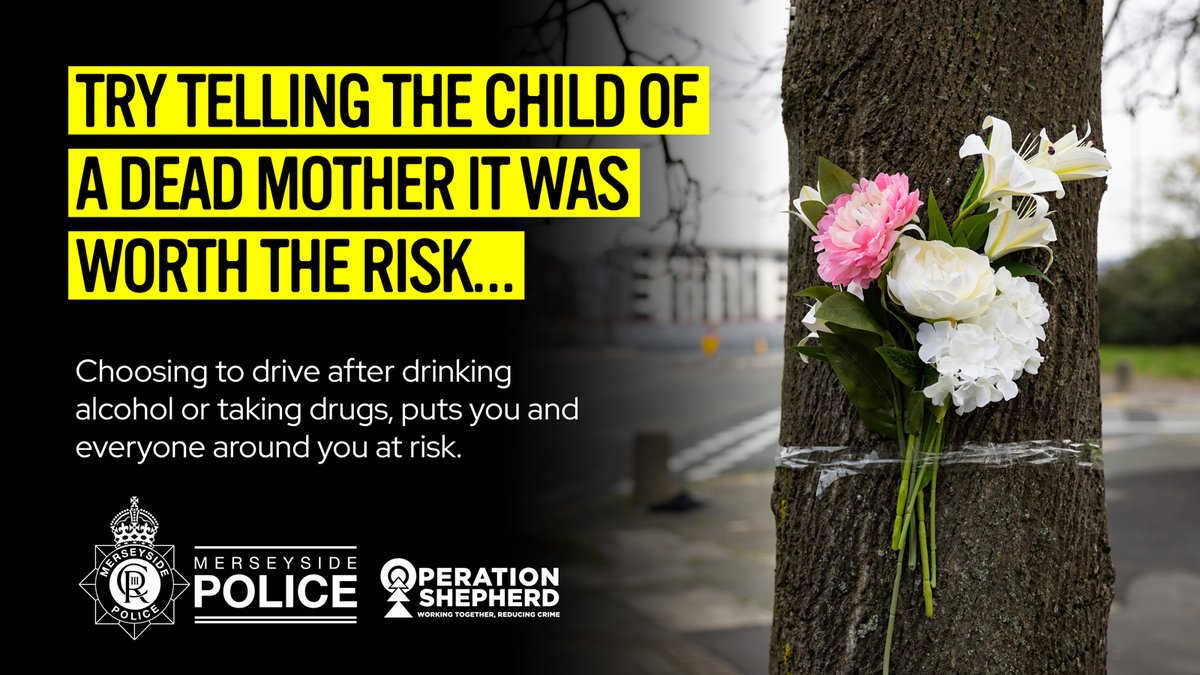 "We're so sorry, sweetheart. Your mum has been involved in a car accident. We couldn't save her."

Don't be the reason a child has to say goodbye to their mother on this New Year.

Don't drink or take drugs and drive.