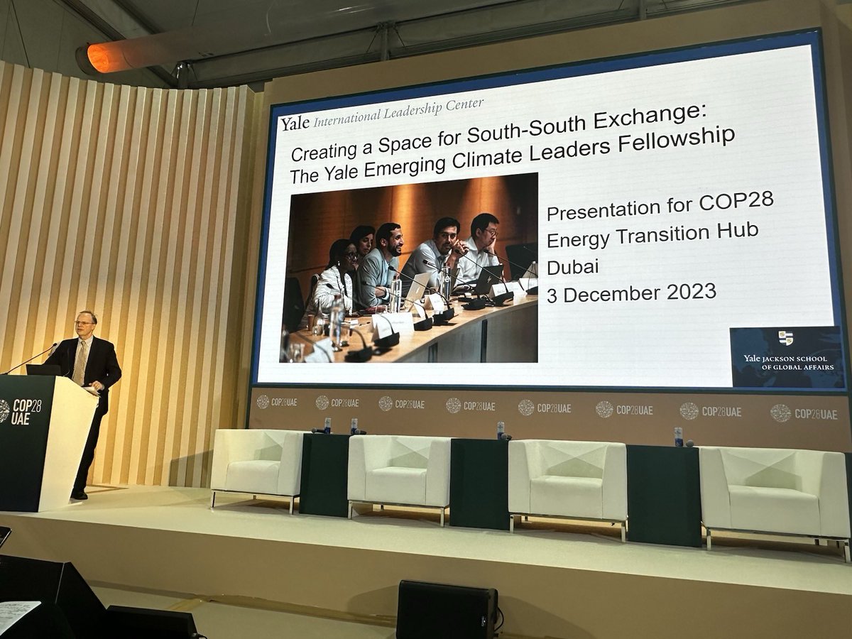 It was great participating in the 'Creating a Space for South-South Exchange: The Yale Emerging Climate Leaders Fellowship' at <a href="/COP28_UAE/">COP28 UAE</a>. As the inaugural cohort of the Yale Climate Fellowship, we shared the insights and lessons learned from this transformative program.
