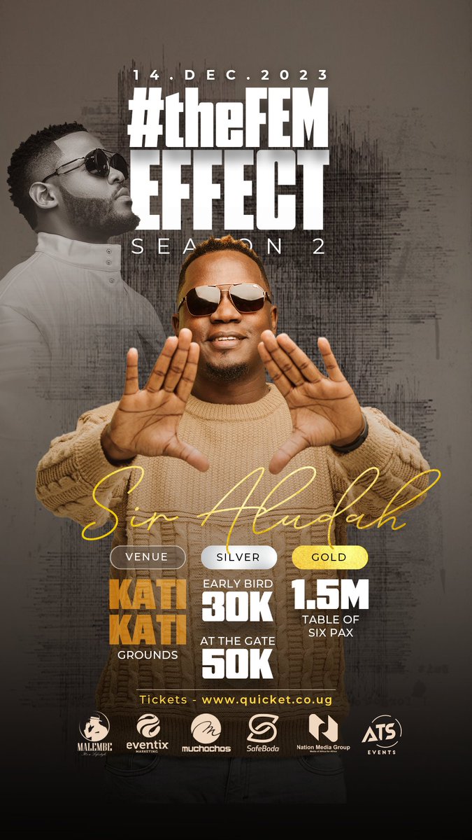 AluudahAluudahh (Echo That Name) @DjAludah 14th.Dec.2023 #TheFemEffect SN2 Kati Kati Grounds For Tickets 👉🏽: quicket.co.ug/events/240567-…