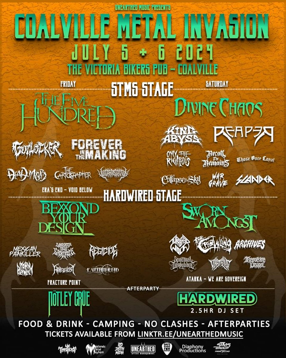 Stormin weekend next year in coalville . Get ya tickets for a brilliant weekend of metal 🤘