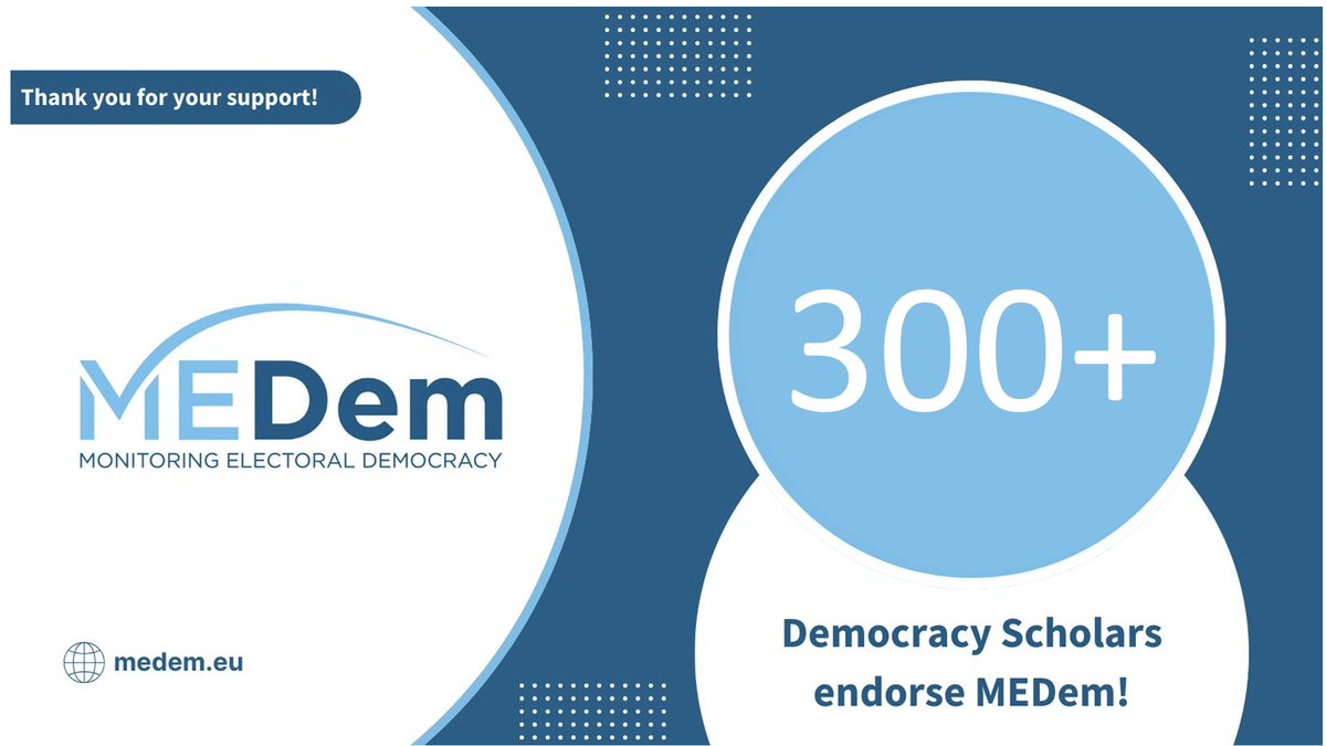 MEDem (@medem_eri) on Twitter photo We have reached 300+ scholars supporting MEDem 🎉!
Join them: forms.gle/xqnKAkyNGq1eGG…
"To be able to come up with solutions to pressing issues that confront democracies around the world, we need comparative research." – <a href="/asa_vonschoultz/">Åsa von Schoultz</a> We have reached 300+ scholars supporting MEDem 🎉!
Join them: forms.gle/xqnKAkyNGq1eGG…
"To be able to come up with solutions to pressing issues that confront democracies around the world, we need comparative research." – <a href="/asa_vonschoultz/">Åsa von Schoultz</a>