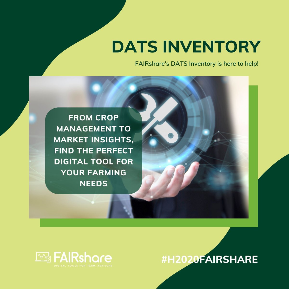 🤖 Ready to boost your farming game?  

FAIRshare's DATS Inventory is here to help!  

Inventory of DATS | Fairshare (buff.ly/3KURC0P) 

From crop management to market insights, find the perfect digital tool for your farming needs. 🌽💻