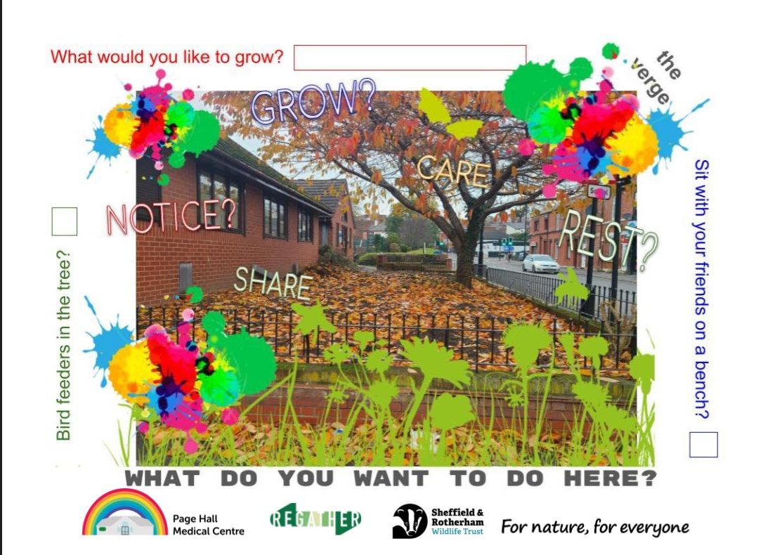 Are you interested in getting involved in a small gardening project to try to improve the space outside our building ? Supported by @WildSheffield we want your ideas and help ! Reply to this or fill in a flier at reception ! THANKYOU🐝🪲🐞🐜🌿🌼🌹@GreenerPractice
