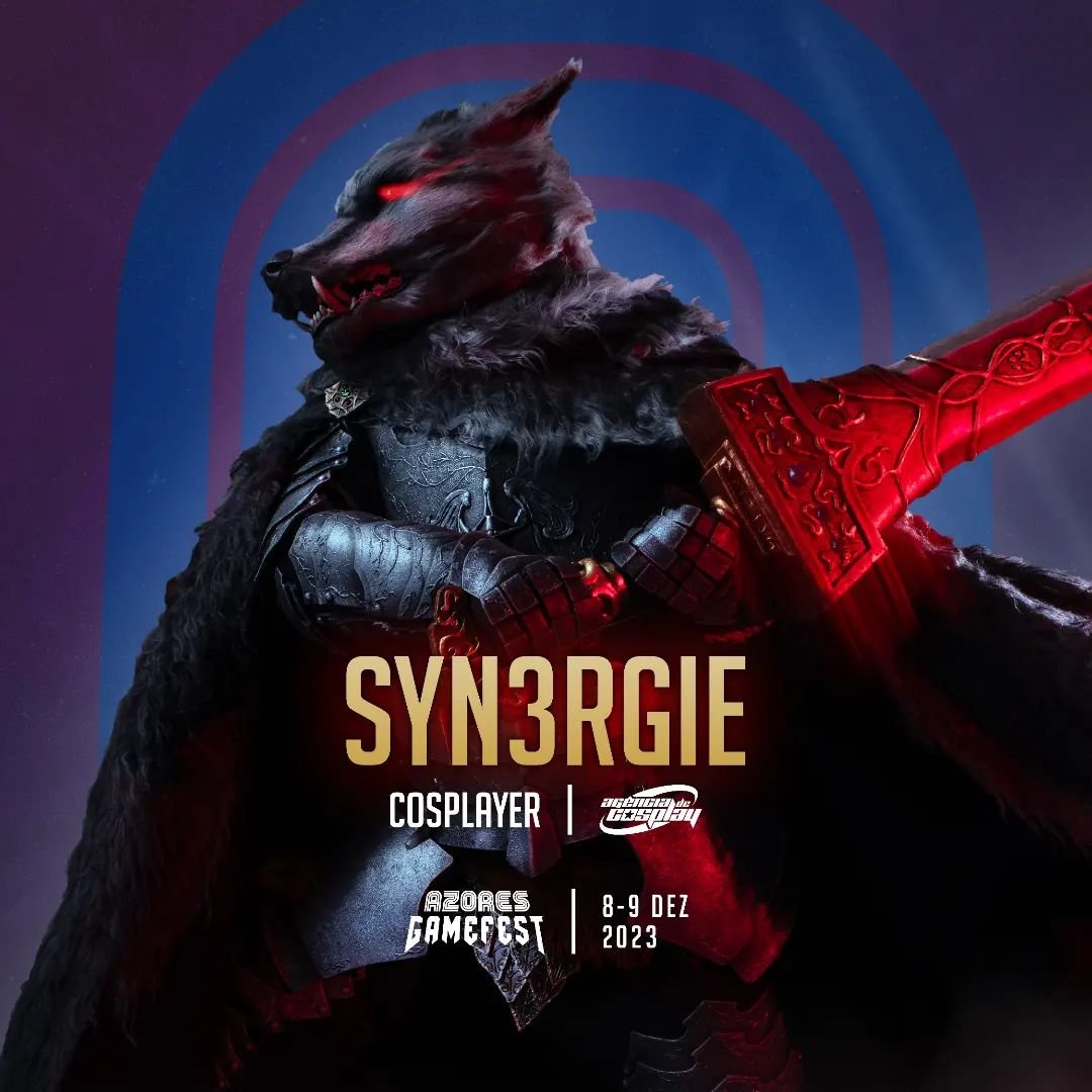 No Azores GameFest vais ter a oportunidade de conhecer o Synergie, um cosplayer especializado em armaduras, battle damage, pintura, video editing e sound design.

Ganhou, juntamente com a Nymesia, o prémio de Best Crafted Costume na Gamers8 Cosplay Cup da WCS, em 2023 🏆
