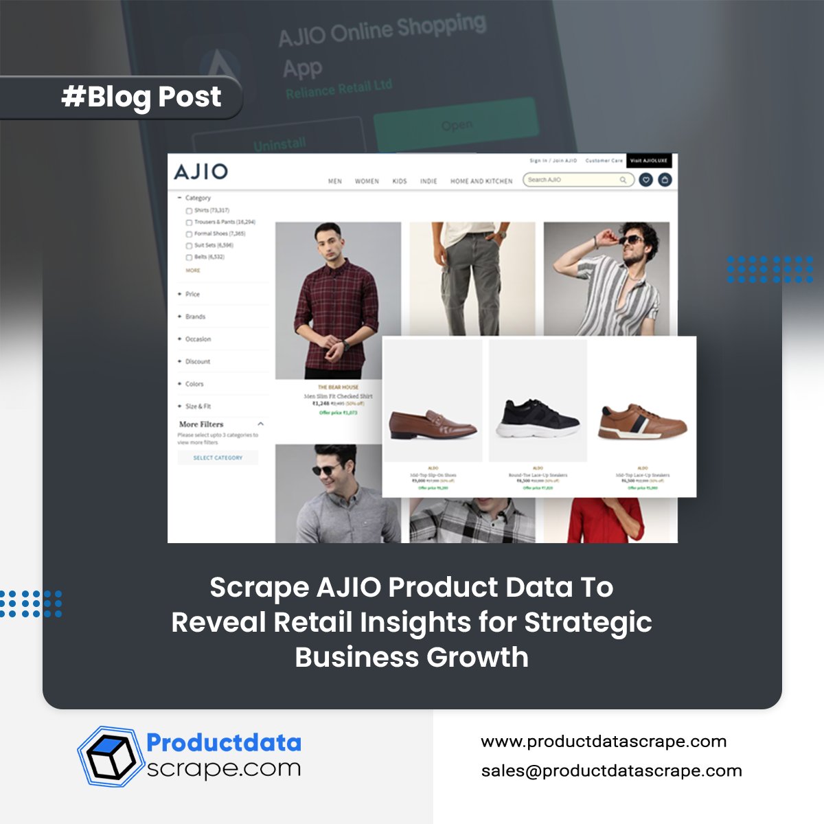 ProductScrape's tweet image. #ScrapeAJIOProductData for a competitive edge. Extract valuable insights on prices, inventory, and trends, empowering informed decisions and strategic market positioning.

Know More:
productdatascrape.com/scrape-ajio-pr…

#AJIOProductDataScrapingService
#Unitedstates  #unitedkingdom