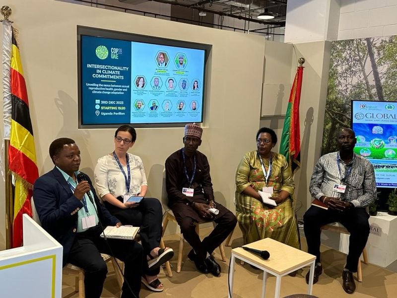 PathfinderInt's tweet photo. Yesterday at #COP28, our Josaphat Mshighati called for integration of programs for health, family planning, food security, and other other areas affected by climate change—requiring partnerships across multiple sectors. https://t.co/T8yn3px0Ze