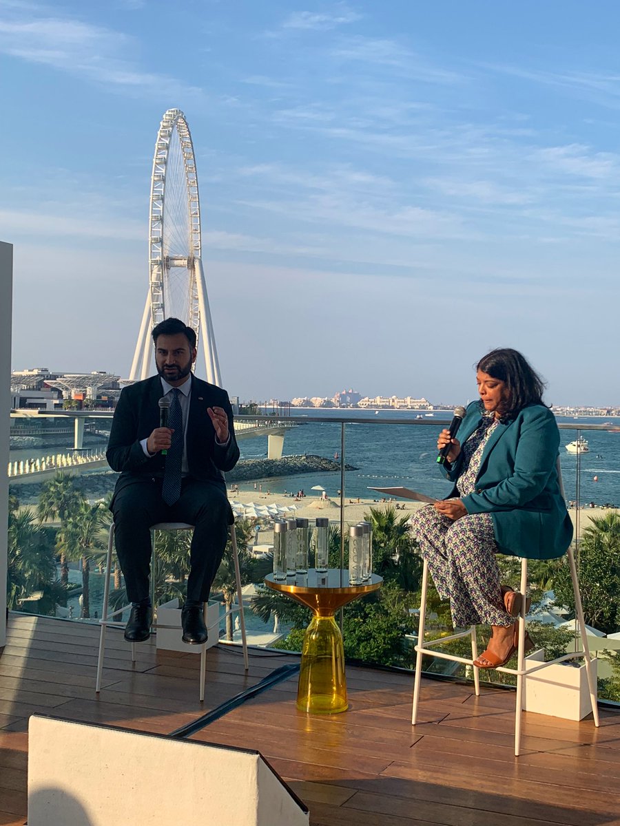 .@alizaidi46 from @WhiteHouse talking with @NialaBoodhoo about the importance of tech to tackle methane emissions - alongside policy and enforcement. Great to see this massive coordination effort to tackle a key #GHG 📍 @axios House at #COP28