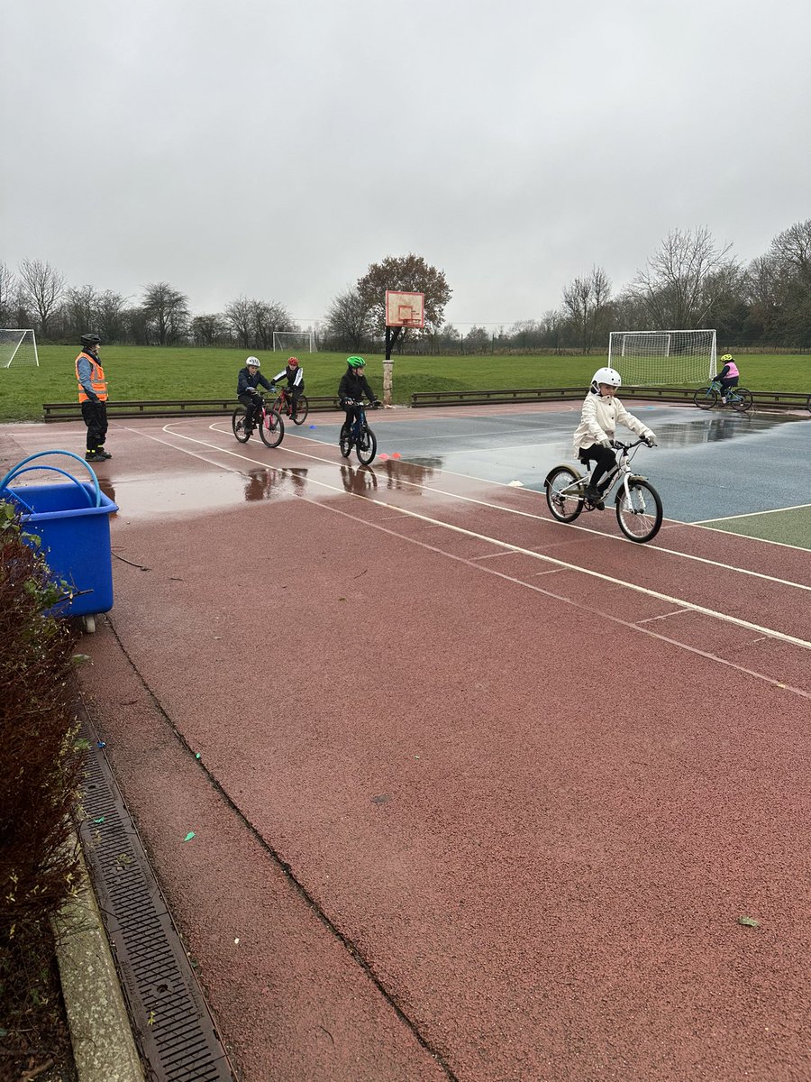 A little bit of rain was not going to stop Amethyst Class taking part in bikeability. #Copleyopportunity