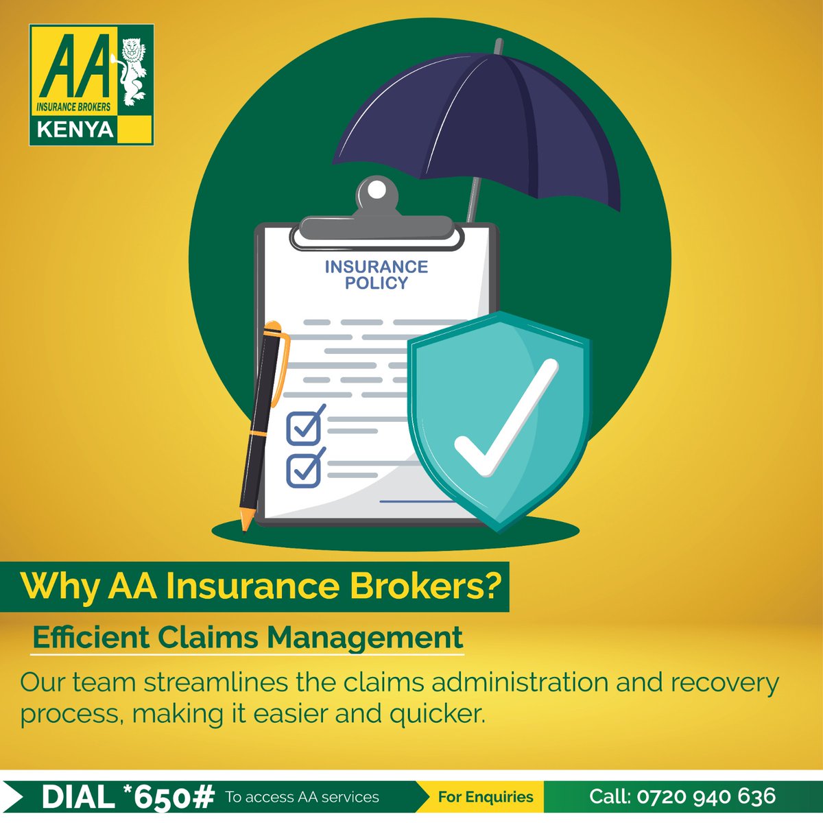 AA Insurance Brokers team makes the claims administration and recovery process easier and quicker. We ensure strict adherence to the SLAs we have with most underwriters, and constant follow-ups thereby ensuring timely settlement and fairness on claims.
☎️0720 940636
#AAIBCares