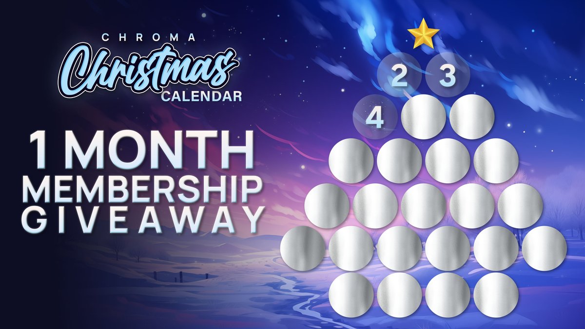Chroma Christmas Calendar Day 4  - Membership Giveaway! 

This time we are giving away a 1 month membership in the Chroma Trading group! 🌟

You know the drill:
1. Follow <a href="/Chroma_Trading/">Chroma</a>
2. Like &amp; Retweet this post
3. Comment on this post

Winner will be picked tomorrow! 🎄