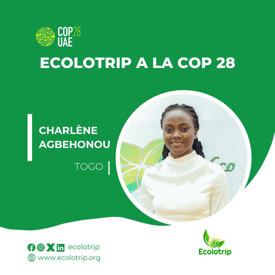 CharlĂšne AGBEHONOU (@charlene_agb) on Twitter photo Ravie de faire partir de la dĂ©lĂ©gation <a href="/ecolotriporg/">Ecolotrip #Nousavons10ansđ„łâ€ïž</a>
#Ecolotripatcop #COP28UAE #Youth4climat #ClimateAction Ravie de faire partir de la dĂ©lĂ©gation <a href="/ecolotriporg/">Ecolotrip #Nousavons10ansđ„łâ€ïž</a>
#Ecolotripatcop #COP28UAE #Youth4climat #ClimateAction