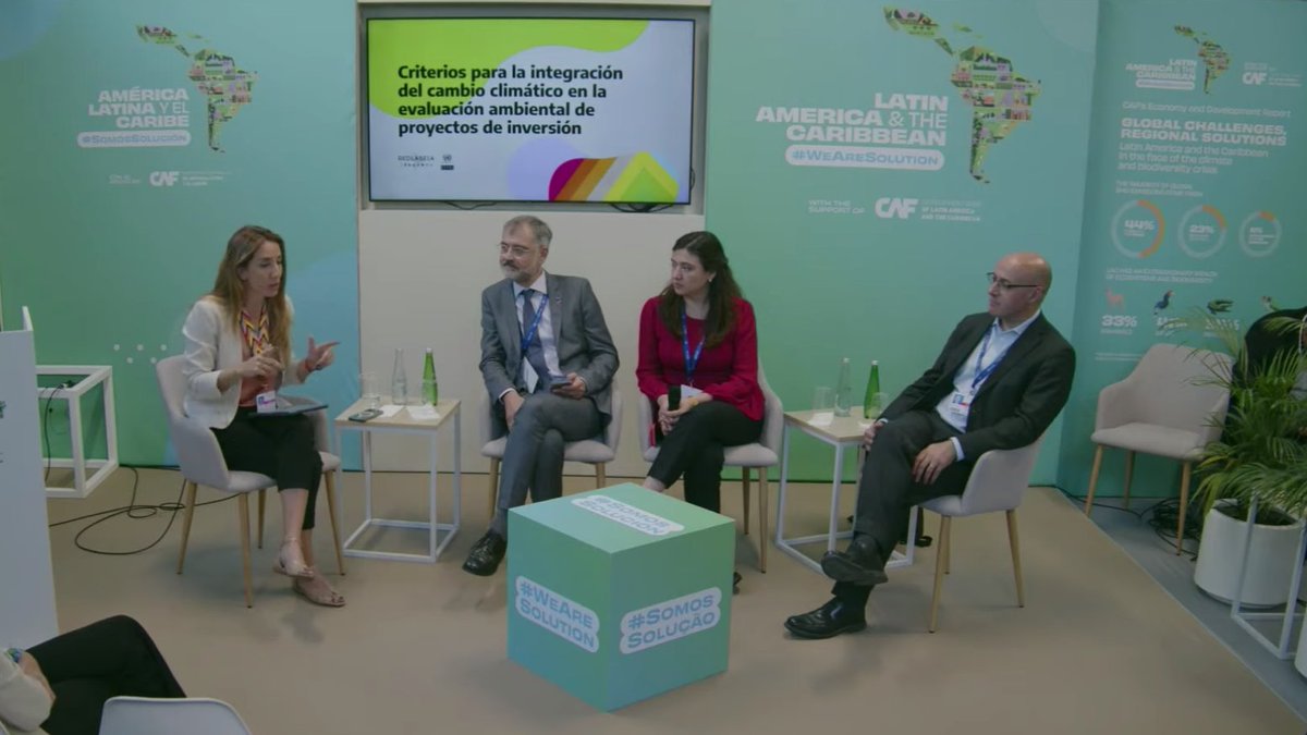 AgendaCAF's tweet photo. 🔴 #EnVivo | La Red Latinoamericana de Sistemas de Evaluación de Impacto Ambiental (#REDLASEIA), busca mejorar y potenciar la evaluación de impacto ambiental en la región, compartiendo retos y desafíos comunes.

🤝⛈️ En este evento se presentarán los lineamientos para la integración del cambio climático en la evaluación ambiental en proyectos de inversión que garanticen la capacidad de los mismo para afrontar los posibles impactos climáticos y promover una mayor resiliencia y sostenibilidad en todas las etapas de su desarrollo.

¡Únete a la transmisión en vivo aquí! 🔗 https://t.co/Bp2nZLqs73 

#LACenLaCOP #SomosSoluciones