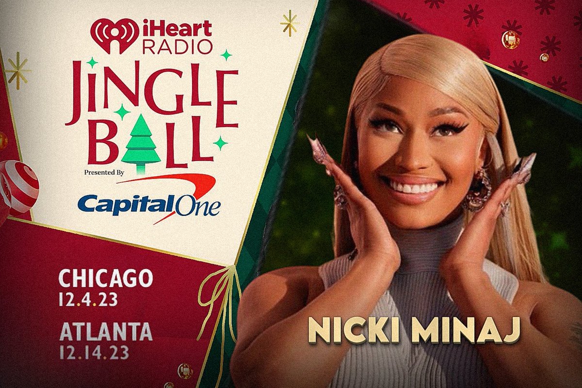 EXECUTIVEXMEDIA's tweet photo. .@NICKIMINAJ was scheduled to perform her hit song ‘Barbie World’ with .@icespicee_ and a #PinkFriday2 album exclusive at the iHeartRadio Jingle Ball tonight in Chicago.
— She now plans to perform later in Dec. 14 in Atlanta. Merry #Barbmas!
#PinkFriday2Takeover #PinkFriday https://t.co/XkeKQcCdfd