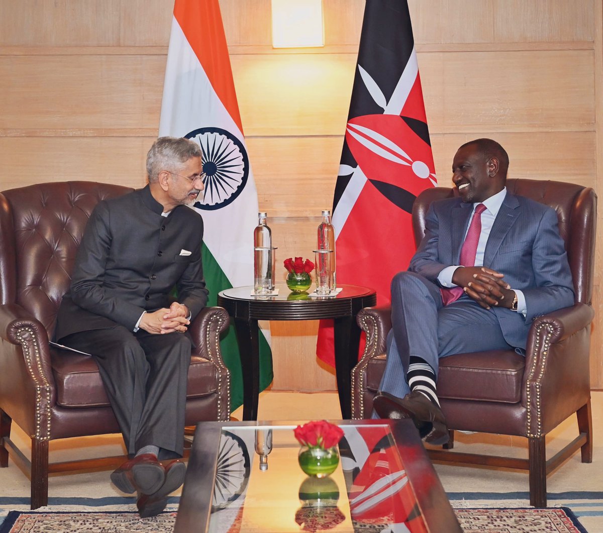 Honored to call on Kenyan President @WilliamsRuto at the start of his State Visit. Appreciated his perspectives on the concerns of the Global South. Valued his insights for the further strengthening of our bilateral ties.