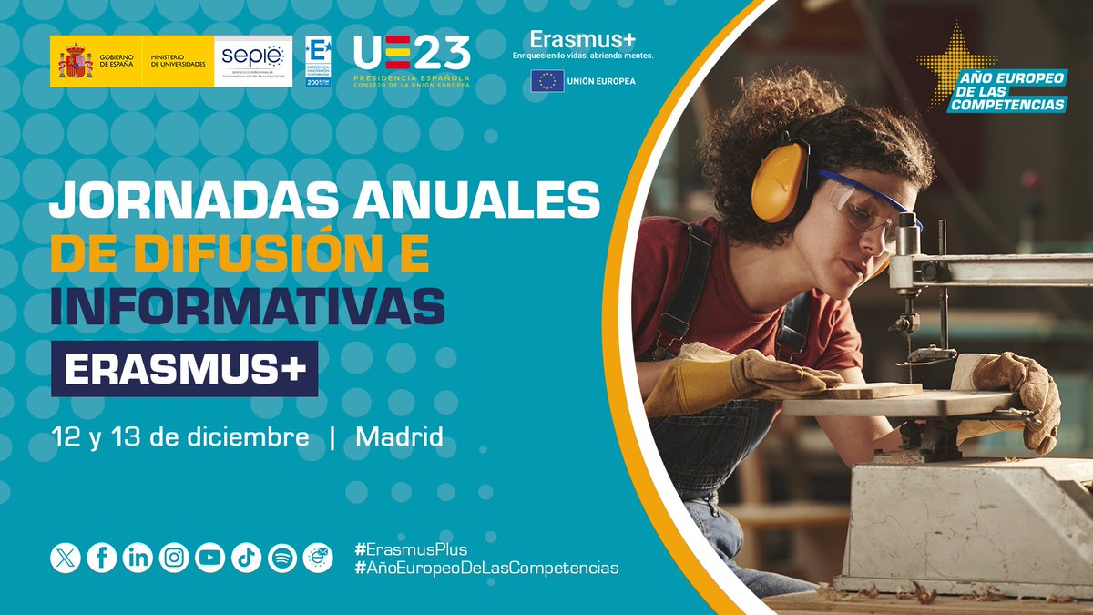 ⏰ Cuenta atrás para las Jornadas Anuales #ErasmusPlus, apunta las fechas: 🔹 12 de diciembre @Teatro_Real (Madrid). Accede al programa: sepie.es/doc/comunicaci… 🔹 13 de diciembre jornadas anuales informativas lanzamiento de la convocatoria #ErasmusPlus 2024.
