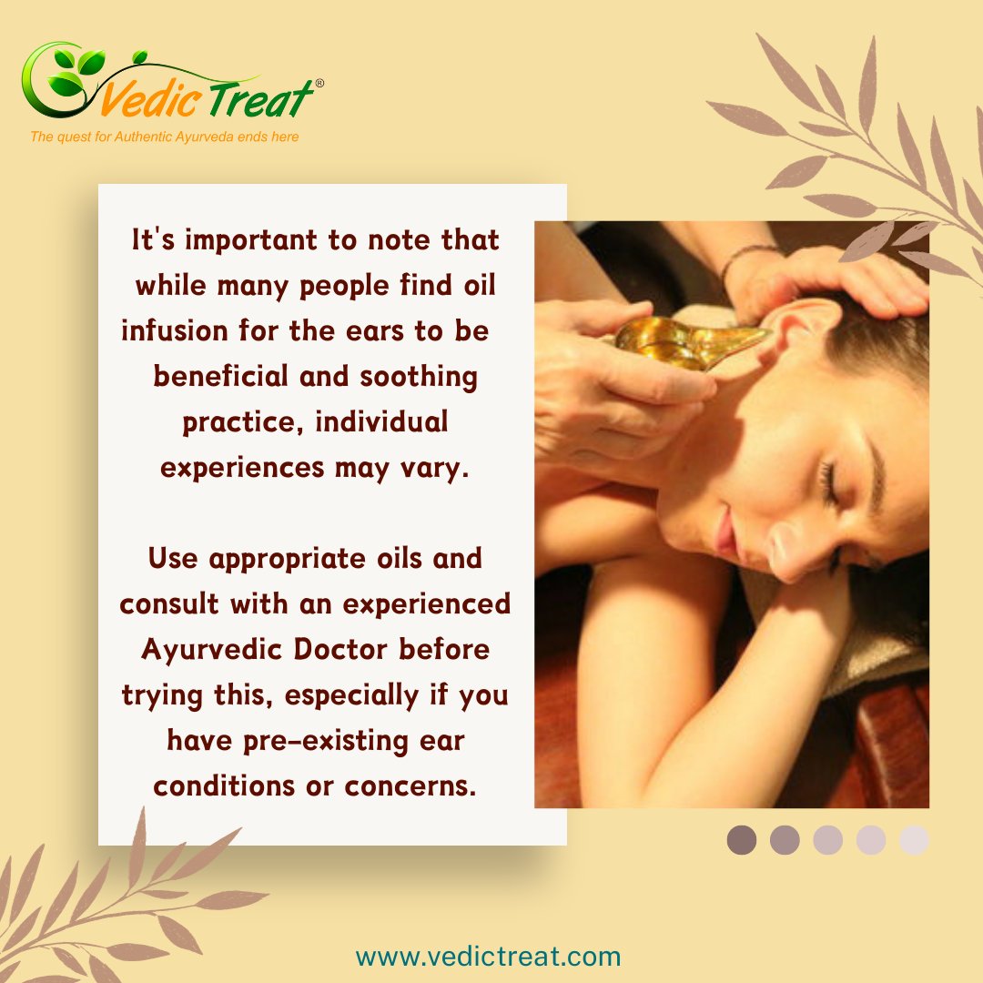 vedictreat's tweet photo. 🌿✨Oil Infusion for the ears, also known as "Karnapoorna," is an Ayurvedic practice that involves pouring warm herbal oil into the ears.

#OilInfusion #Karnapoorna #Therapy #ayurvedalife #wellness #natural #meditation #healthyfood #vegan #organic #fitness #ayurvedafood #healthy https://t.co/wt9tNazp1j
