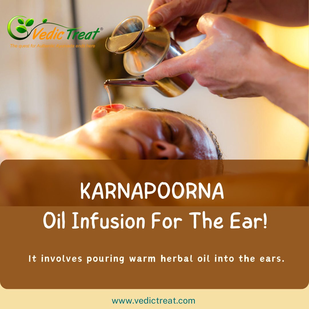 vedictreat's tweet photo. 🌿✨Oil Infusion for the ears, also known as "Karnapoorna," is an Ayurvedic practice that involves pouring warm herbal oil into the ears.

#OilInfusion #Karnapoorna #Therapy #ayurvedalife #wellness #natural #meditation #healthyfood #vegan #organic #fitness #ayurvedafood #healthy https://t.co/wt9tNazp1j