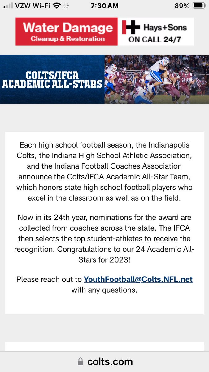 SniderFB's tweet photo. Congrats to @jaketippmann for being named to Indianapolis Colts Academic Team. https://t.co/CnsMaIGNnU