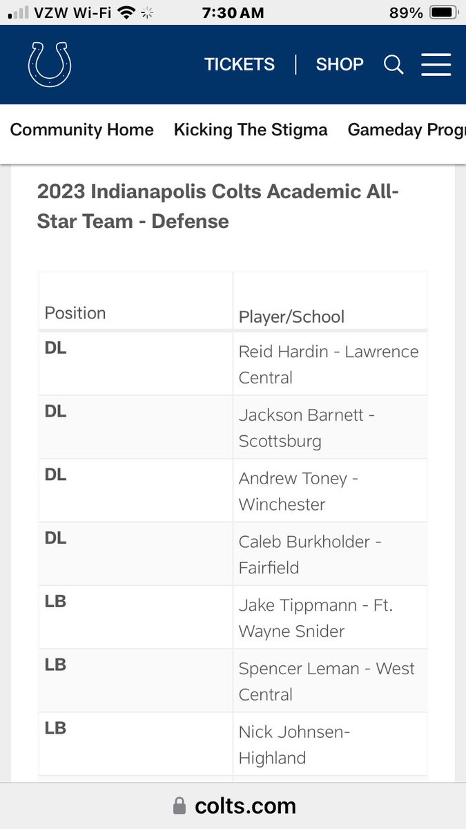 SniderFB's tweet photo. Congrats to @jaketippmann for being named to Indianapolis Colts Academic Team. https://t.co/CnsMaIGNnU