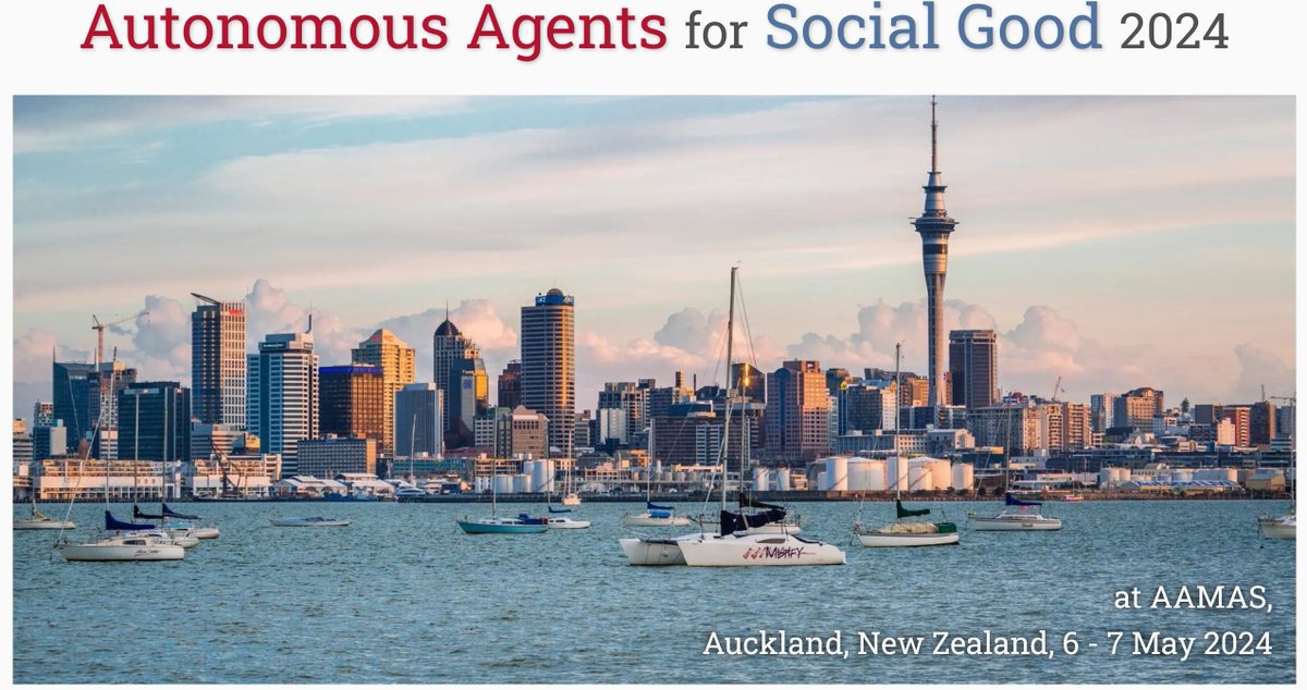 📢Interested in #AIforSocialGood?

We invite you to submit any work related to social impact to the Autonomous Agents for Social Good (#aasg2024) workshop @AAMASconf 

DEADLINE: Feb 29, 2024

See: panosd.eu/aasg2024/

@yunfan_zhao & Aparna Taneja