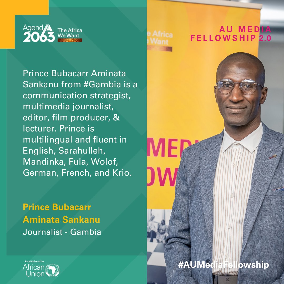 Meet our #AUMediaFellow 

'Determined to unveil the African Union's true impact, I joined the #AUMediaFellowship'.

Prince  is redefining governance narratives by promoting civic participation and correcting misconceptions with insightful, fair reporting.

#AUMediafellowship