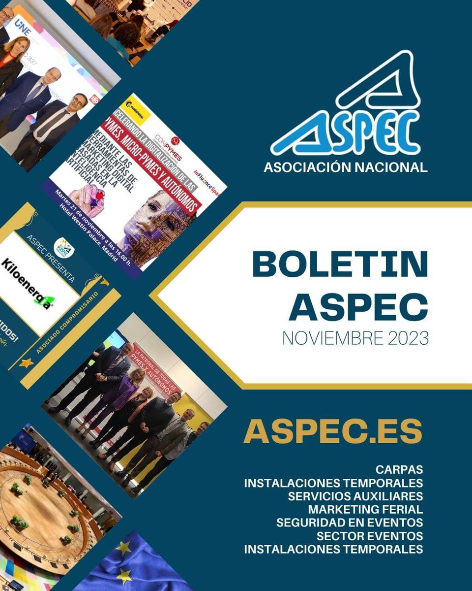 🗞 ¡La última edición de nuestro boletín de noticias ya está aquí! Descubre todas las noticias del mes.
Si aún no estás suscrito a nuestro newsletter, no te preocupes, puedes encontrarlo en nuestra web
👉 aspec.es/boletin-noviem…
 ¡No te pierdas las últimas novedades!
