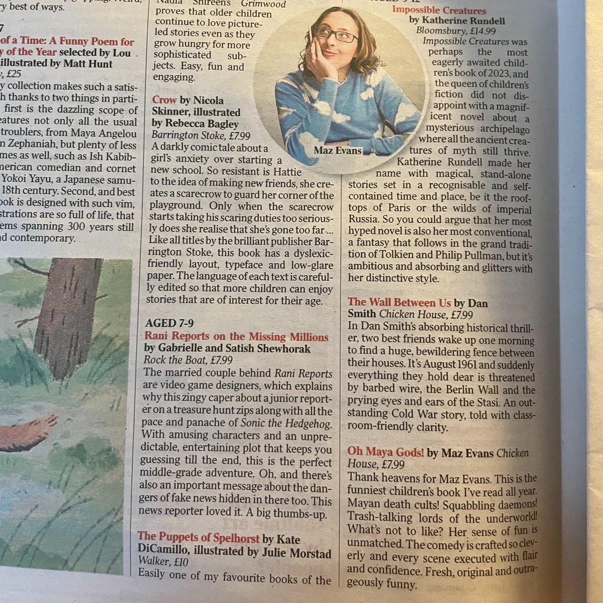 HUGE thanks to <a href="/TimesLucy/">Lucy Bannerman</a> from me and <a href="/asianastroboy/">Satish</a> for placing Rani Reports in your books of the year! Alongside <a href="/DanSmithAuthor/">Dan Smith</a> &amp; @MaryAliceEvans too! The 2023CLPE report shows South Asian families barely represented in books. Thank you for supporting for our Mauritian heroes!