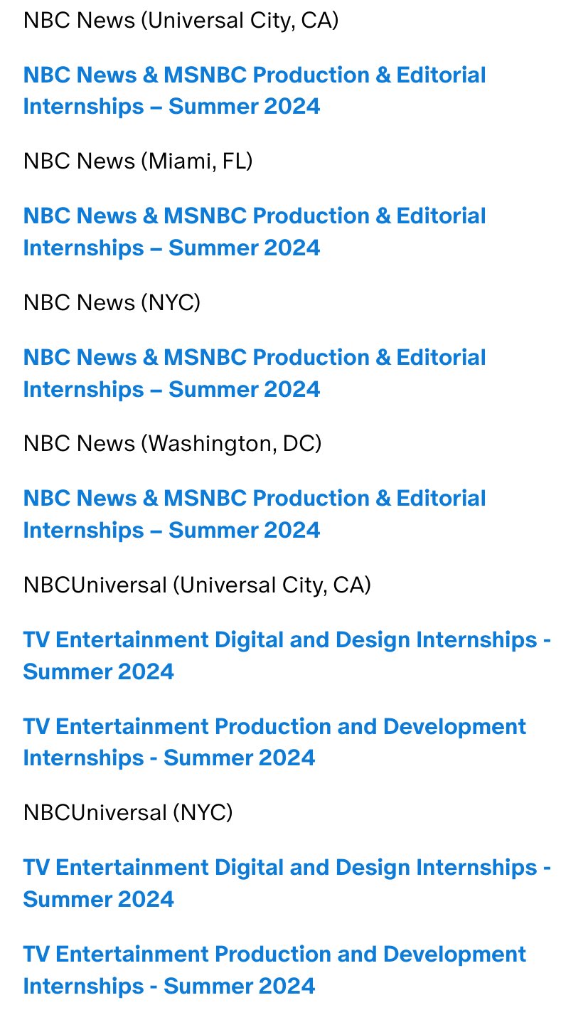 Nbc Internships Summer 2025
