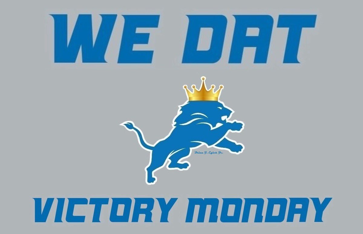 BrianEgickJr's tweet photo. #WeDat
#VictoryMonday
#NineAndThree 
@Lions #OnePride https://t.co/0rms5r4t2y