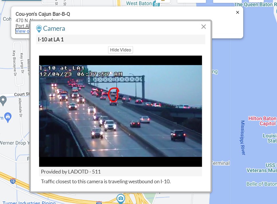 BREAKDOWN on MSRB just after on ramp heading WB on I-10 @ Nicholson