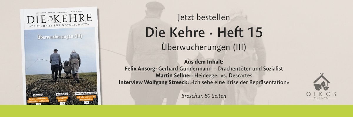 Endlich ist es so weit: Sellner, Streeck, Wegner, Gundermann uvm. bevölkern unsere neue Ausgabe, das alljährliche offene Heft. Auslieferung Ende dieser Woche.

Hier bestellen: oikos-verlag.de/Die-Kehre-UEbe…