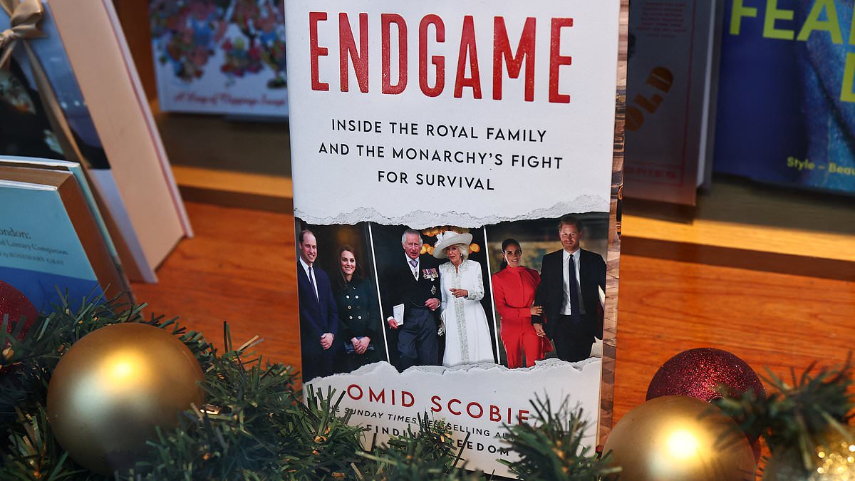 DailyMailUK's tweet photo. Omid Scobie's book Endgame drops out of Amazon's top 100 list and sits behind the Beano Annual and Diary of a Wimpy Kid - as copies disappear from window displays in High Street bookshop https://t.co/xkJvfhUPJu https://t.co/iona31euSe