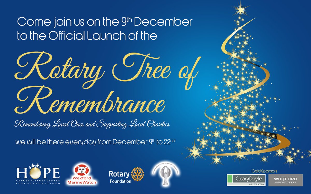 The Rotary Tree of Remembrance is a thoughtful Initiative organised by The Rotary Club of Wexford. It creates a meaningful space for cherished memories during the holiday season. More details below 🔽 rotarywexford.com/rotary-tree-of…