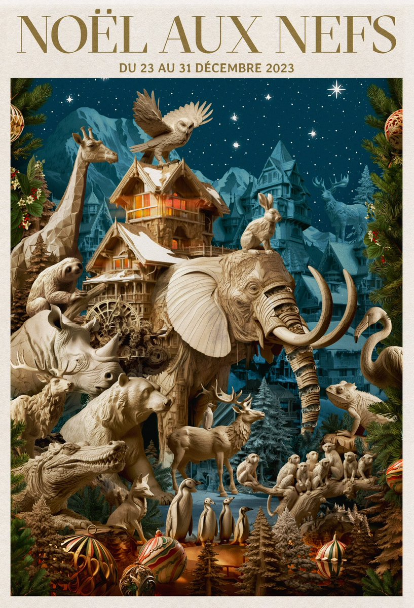 OreficePierre's tweet photo. La dernière affiche de Stéphan Muntaner #Noel #lesmachines #lesNefs #Nantes https://t.co/uvvOBoA4ZX