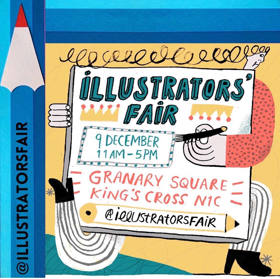 #illustratorsfair “A room full of talented illustrators -  5 days to go! #illustratorsfair @kingscrossN1C