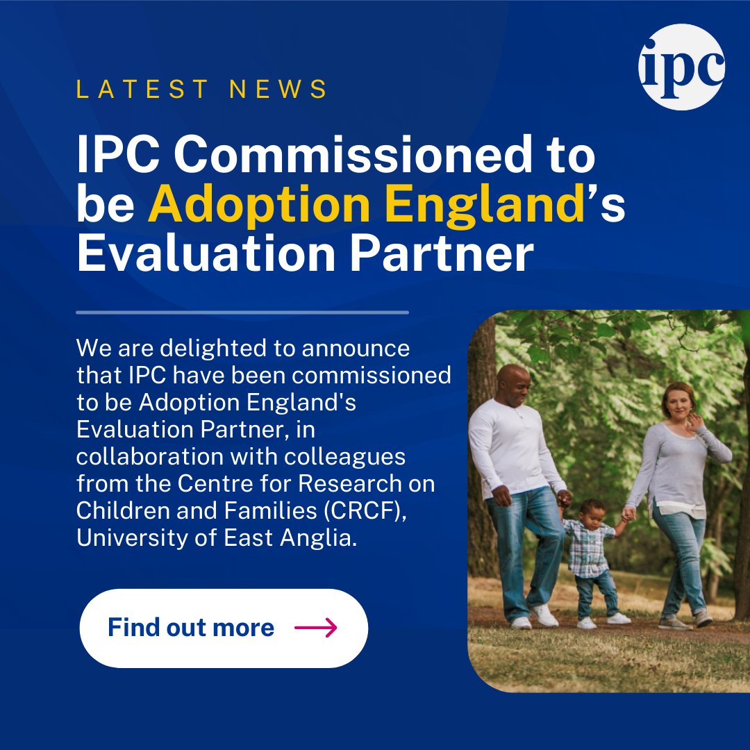 We are delighted to announce that IPC have been commissioned to be #AdoptionEngland's Evaluation Partner, in collaboration with colleagues from @CRCF1, @uniofeastanglia. Learn more about this partnership in our latest blog: ipc.brookes.ac.uk/news/ipc-have-…