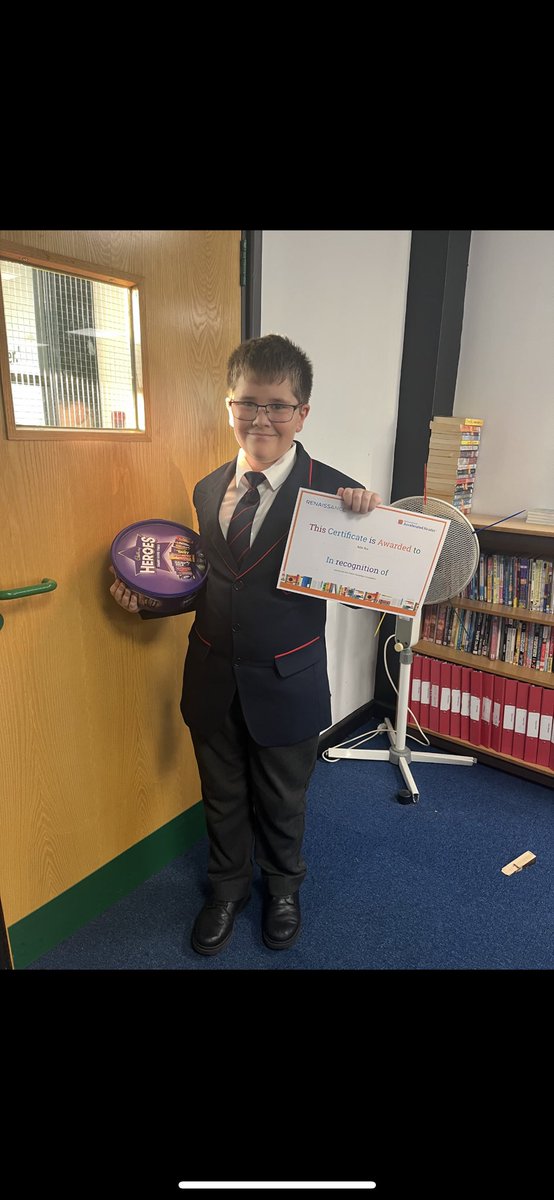Congratulations to Alfie who won the Non-Fiction November competition! 📚 Alfie read and quizzed 18 books to win his sweet-reward 🍫 #nonfiction  #novemberreads