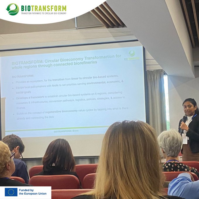 📣Our #EUproject <a href="/BIOTRANSFORM_/">BIOTRANSFORM project</a> has participed at the "Clusters Meet Regions" International Conference in IASI, Romania!
During Session I, they delved into the role of Bioeconomy as a driver for sustainable economic development, showcasing the BIOTRANSFORM project. 🌱