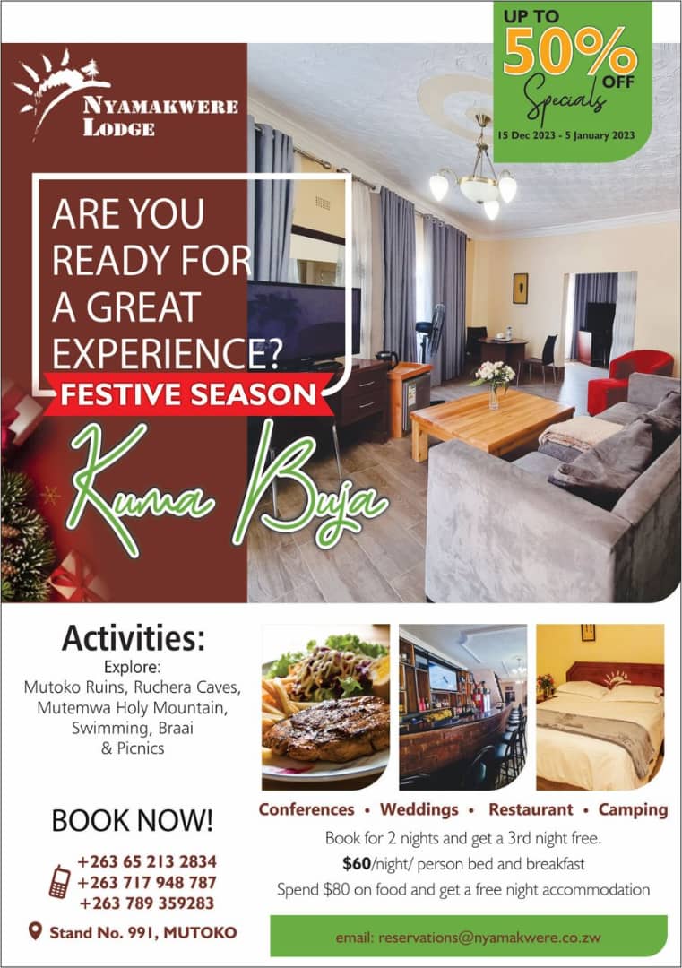 ZimBho_Official's tweet photo. This is for the last-minute planners!!!

This #ZimBhoFestiveSeason gets better as locals get to enjoy discounted rates at selected facilities!
#EveryJourneyLeadsYouHome

#ZimBho
#UripiUngaphi https://t.co/3de8Z8p3wj