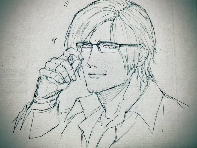 そういえば6レオン君の眼鏡は描いてなかったなと思った雑落書き…👓 